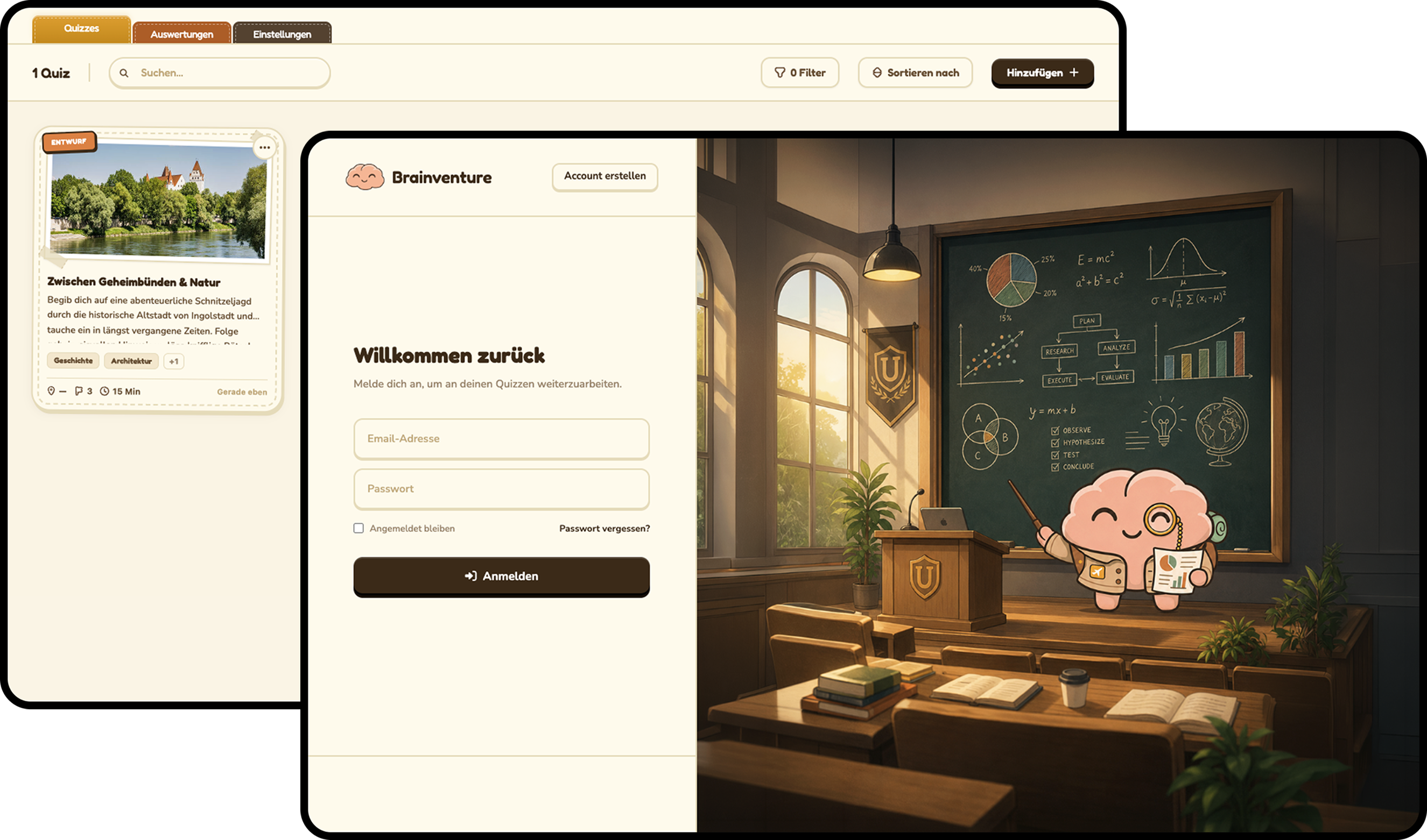 Vorschau des High Fidelity Desktop Dashboards